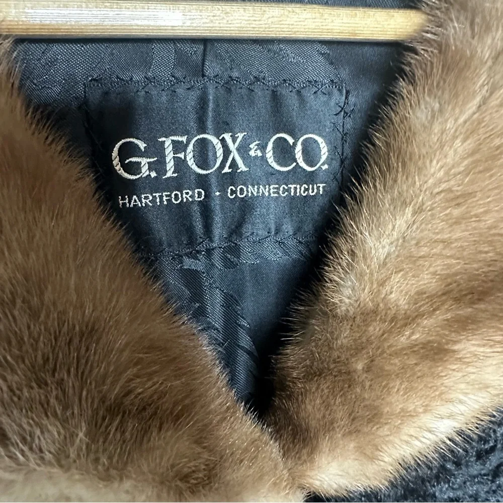 Vintage 50’s/60’s G Fox + Co Persian Lamb Fur Jacket w/Mink Collar - Picture 15 of 16